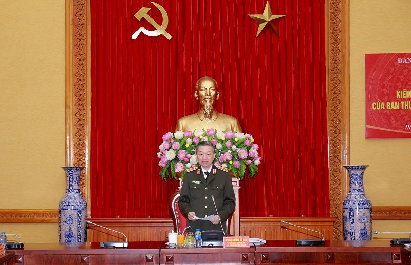 Hội nghị kiểm điểm tự phê bình và phê bình của Ban Thường vụ Đảng ủy Công an Trung ương năm 2018