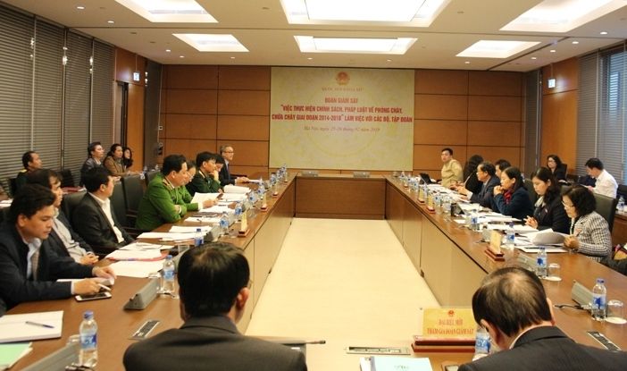 Giám sát “Việc thực hiện chính sách, pháp luật về phòng cháy, chữa cháy giai đoạn 2014 - 2018”