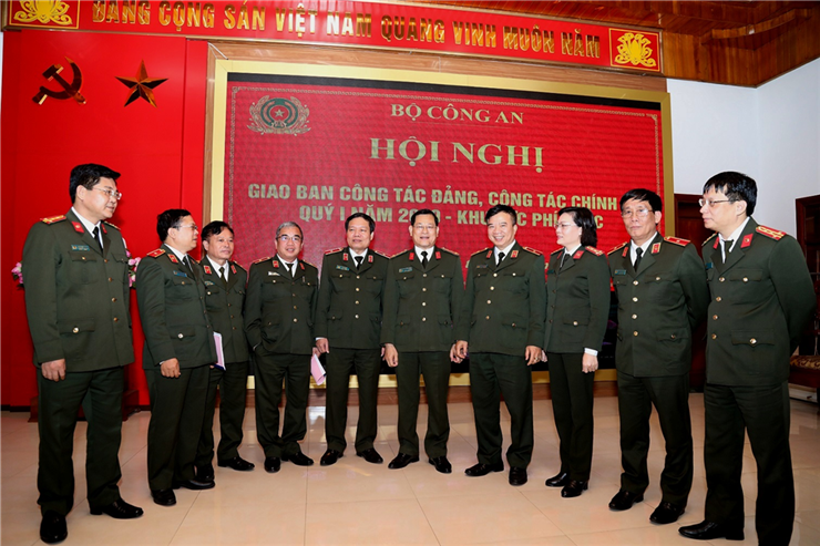 Giao ban công tác đảng, công tác chính trị Quý I năm 2019 trong Công an nhân dân khu vực phía Bắc