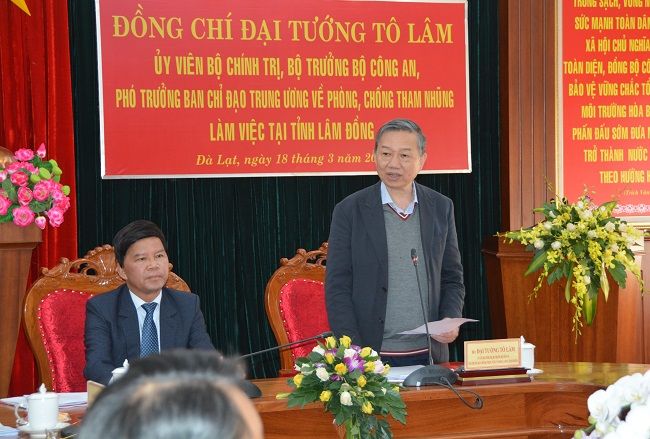 Ban Chỉ đạo Trung ương về phòng, chống tham nhũng làm việc tại Lâm Đồng