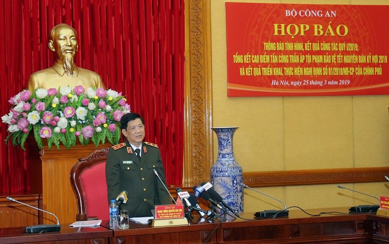 Bộ Công an họp báo thông báo tình hình, kết quả công tác công an Quý I/2019
