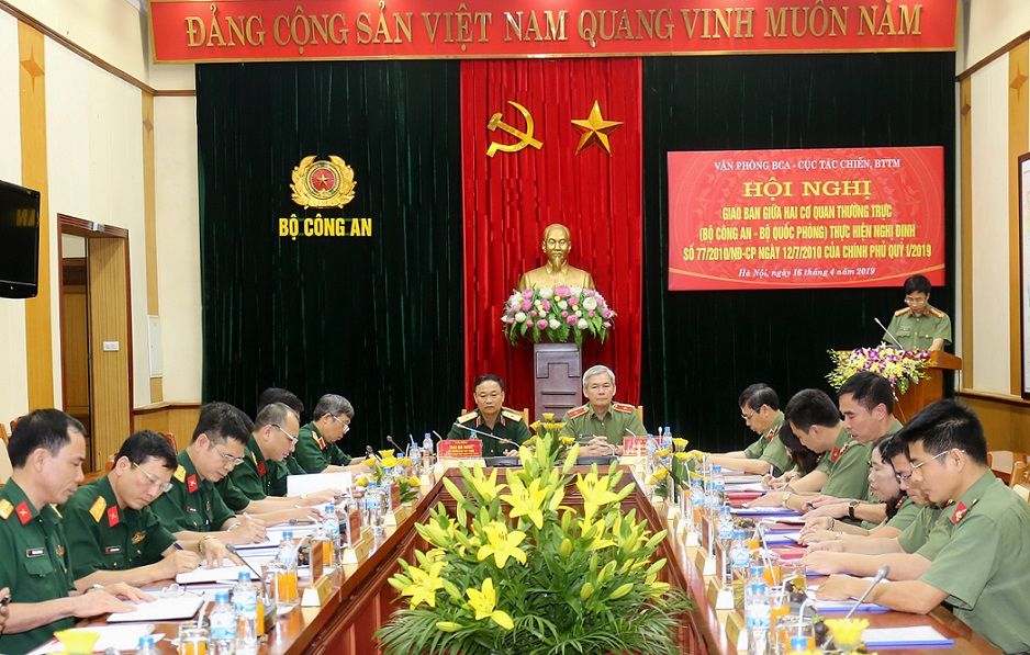 Bộ Công an - Bộ Quốc phòng: Giao ban cơ quan thường trực thực hiện Nghị định số 77 của Chính phủ quý I/2019