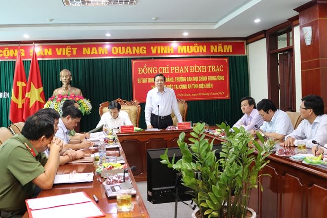 Trưởng ban Nội chính Trung ương làm việc tại Công an tỉnh Điện Biên