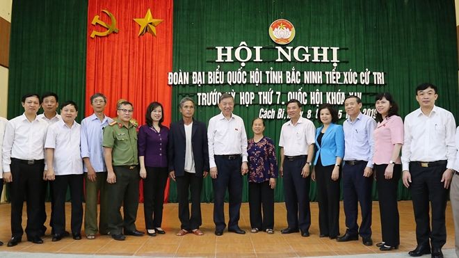 Bộ trưởng Tô Lâm tiếp xúc cử tri tỉnh Bắc Ninh trước Kỳ họp thứ 7, Quốc hội khóa XIV