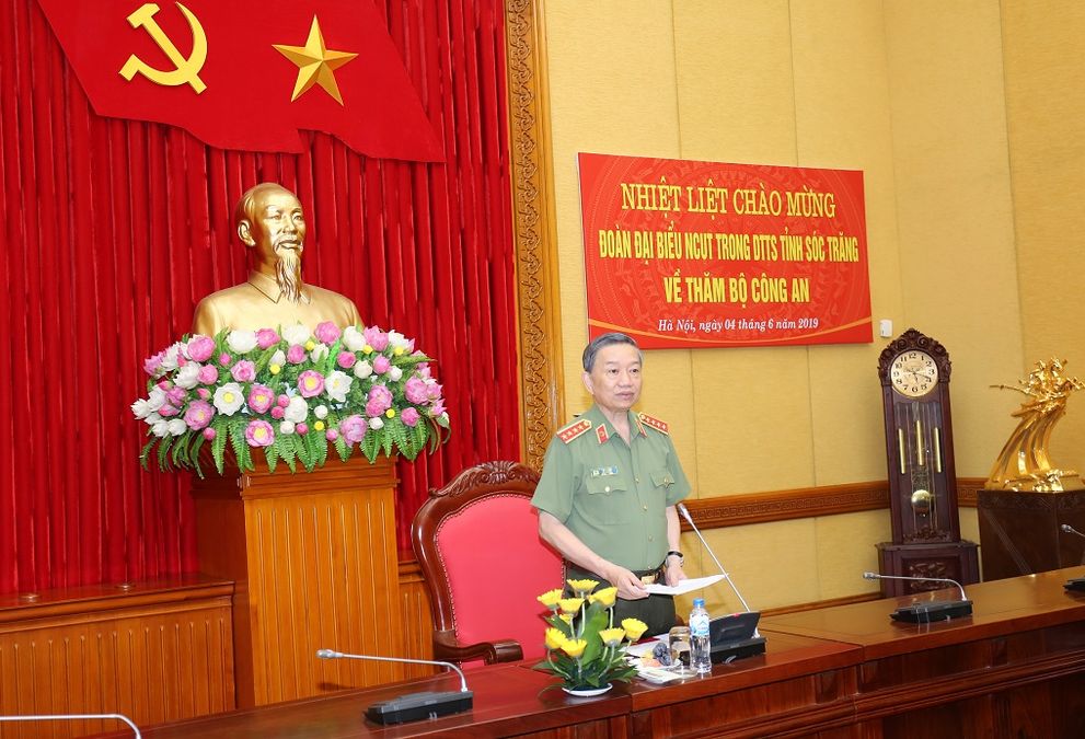 Bộ trưởng Tô Lâm tiếp Đoàn đại biểu người có uy tín trong dân tộc thiểu số tỉnh Sóc Trăng