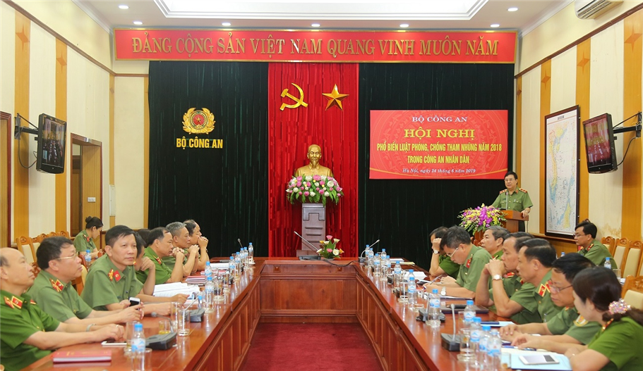 Hội nghị phổ biến Luật Phòng, chống tham nhũng năm 2018 trong CAND