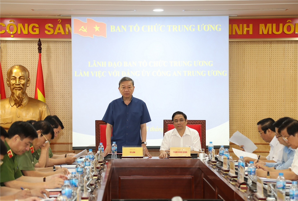 Ban Tổ chức Trung ương làm việc với Đảng ủy Công an Trung ương, Bộ Công an
