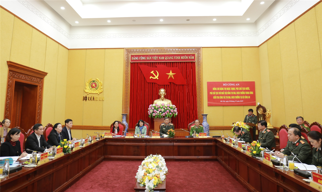 Đoàn kiểm tra, giám sát của Hội đồng Thi đua - Khen thưởng Trung ương kiểm tra công tác thi đua, khen thưởng tại Bộ Công an