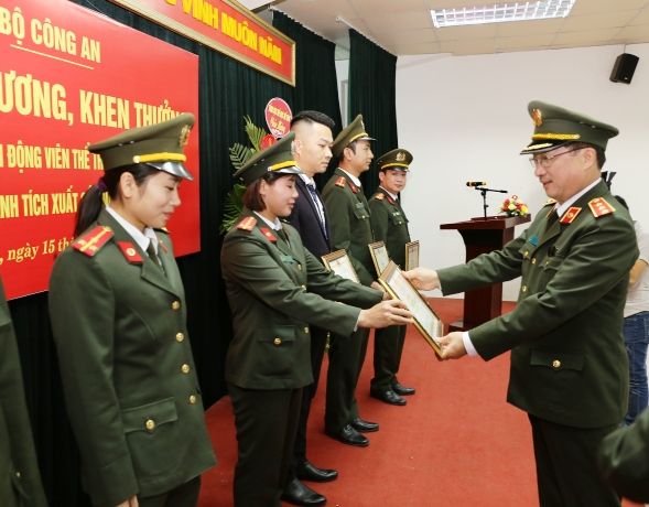 Huấn luyện viên, vận động viên thể thao Công an nhân dân đạt thành tích xuất sắc năm 2019 được khen thưởng