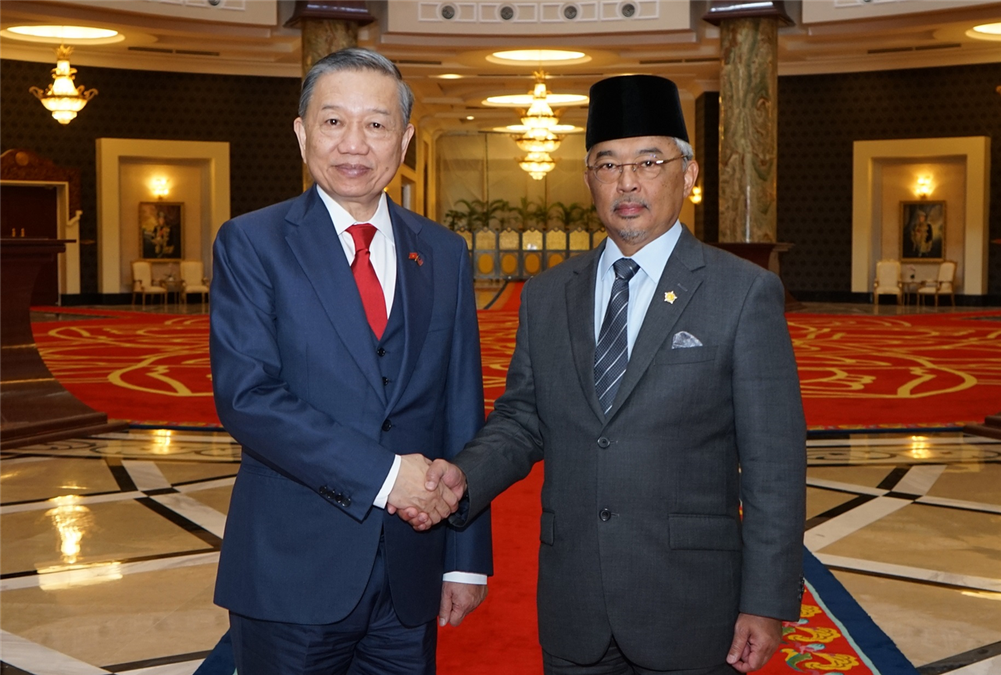 Bộ trưởng Tô Lâm yết kiến Quốc vương Malaysia và hội đàm với Bộ trưởng Bộ Nội vụ