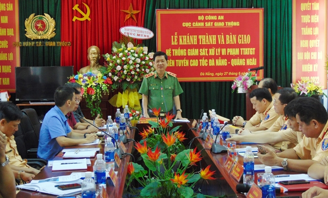 Thứ trưởng Nguyễn Văn Sơn dự Lễ khánh thành và bàn giao hệ thống giám sát, xử lý vi phạm trật tự, an toàn giao thông trên tuyến cao tốc Đà Nẵng - Quảng Ngãi