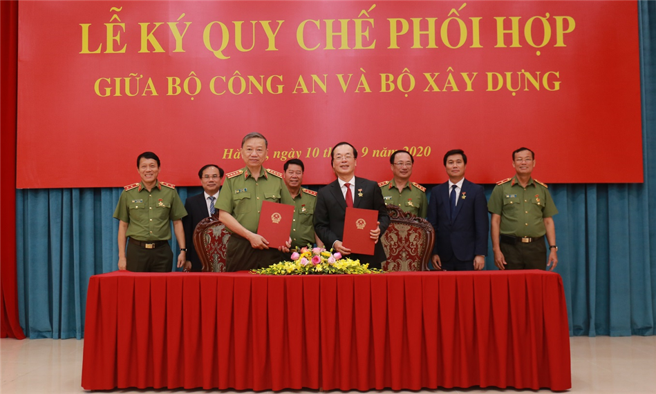 Bộ Công an và Bộ Xây dựng ký kết Quy chế phối hợp