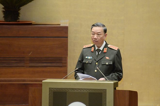 Bộ trưởng Tô Lâm trình bày tờ trình 3 dự án Luật trước Quốc hội