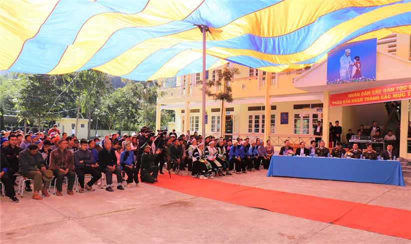 Đại tướng Tô Lâm dự Ngày hội Đại đoàn kết toàn dân tộc tại xã Lũng Nặm, huyện Hà Quảng, tỉnh Cao Bằng