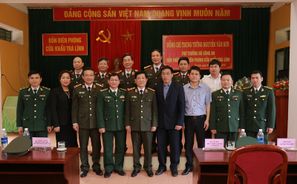 Thứ trưởng Nguyễn Văn Sơn thăm, làm việc với Đồn Biên phòng cửa khẩu Trà Lĩnh, tỉnh Cao Bằng