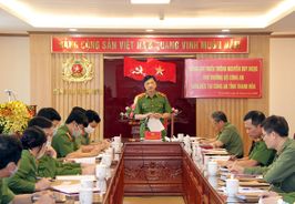 Thứ trưởng Nguyễn Duy Ngọc làm việc tại Công an tỉnh Thanh Hóa