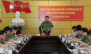 Thứ trưởng Lê Quốc Hùng làm việc với Công an tỉnh Lào Cai