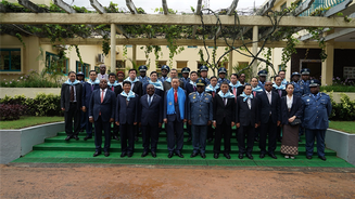 Bộ trưởng Tô Lâm thăm Học viện Khoa học Cảnh sát Quốc gia Mozambique