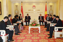 Tăng cường quan hệ hợp tác giữa Bộ Công an Việt Nam và Bộ Nội vụ Singapore