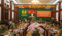 Thứ trưởng Nguyễn Văn Thành làm việc với Công an tỉnh Bình Định