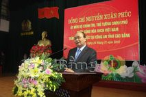 Thủ tướng Nguyễn Xuân Phúc thăm, làm việc tại Công an tỉnh Cao Bằng