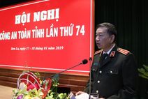 Bộ trưởng Tô Lâm dự Hội nghị tổng kết công tác công an năm 2018, triển khai nhiệm vụ năm 2019 của Công an tỉnh Sơn La
