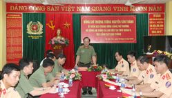 Thứ trưởng Nguyễn Văn Thành thăm, làm việc với Thủy đoàn II, Cục Cảnh sát giao thông