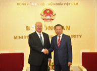 Bộ trưởng Tô Lâm tiếp Đại sứ Liên bang Nga Kostantin Vasilievich Vnukov