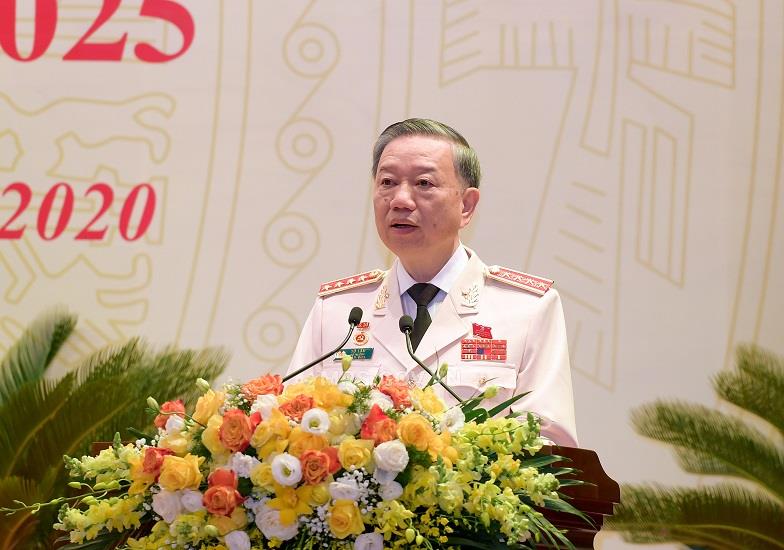 Đại tướng Tô Lâm phát biểu khai mạc Đại hội.