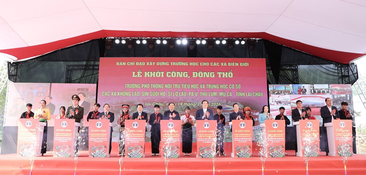 Thêm 6 trường liên cấp được khởi công tại các xã biên giới Lai Châu