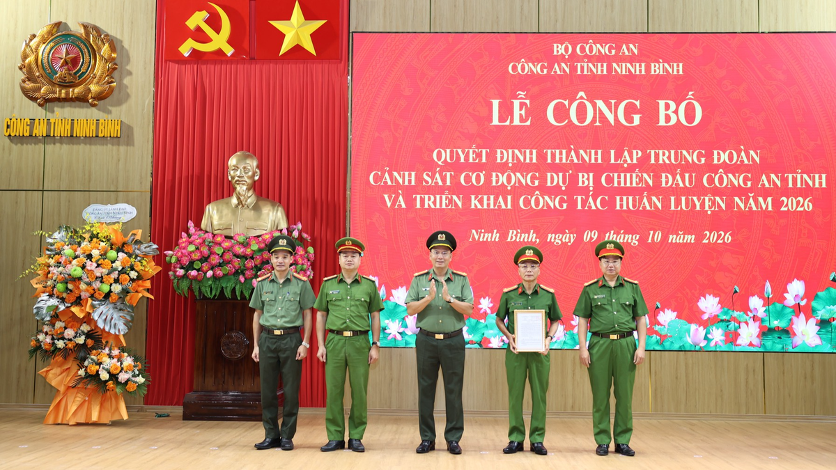 Ninh Bình: Thành lập Trung đoàn Cảnh sát Cơ động dự bị chiến đấu 