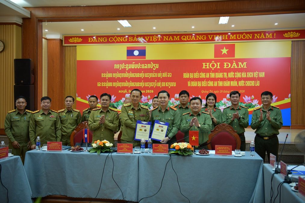 Tăng cường hợp tác giữa Công an tỉnh Quảng Trị và Công an tỉnh Khăm Muồn (nước Cộng hòa Dân chủ Nhân dân Lào)