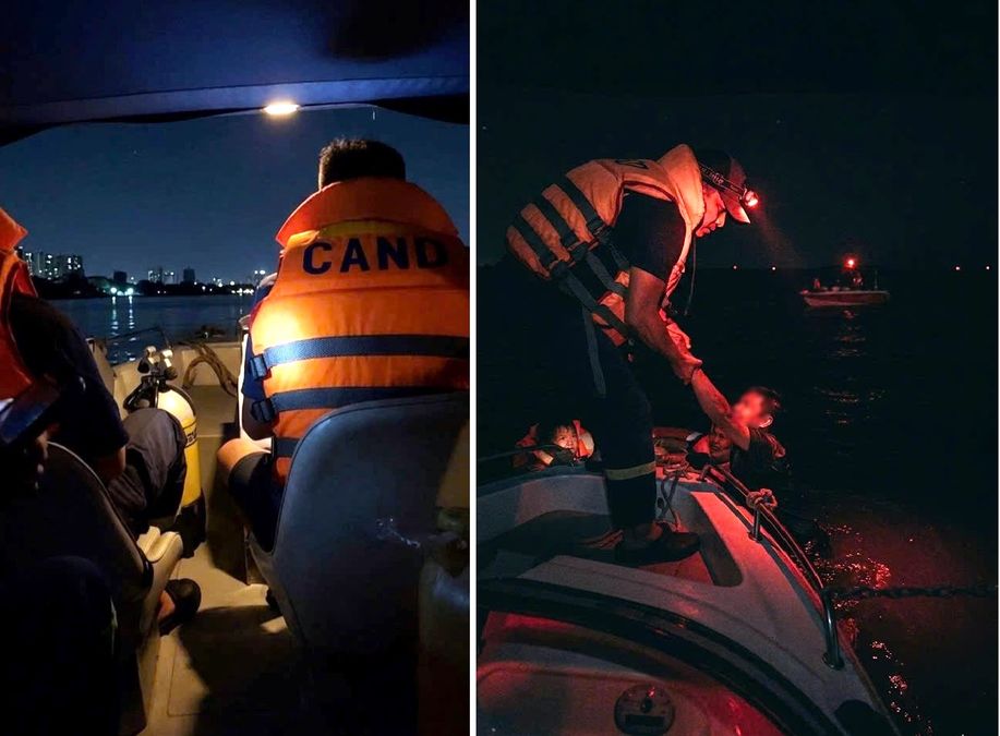 Kịp thời cứu người nhảy cầu trong đêm