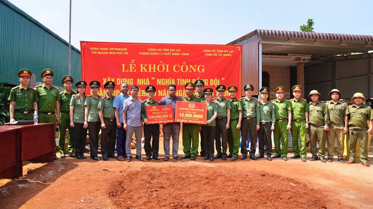 Khởi công xây dựng nhà “Nghĩa tình đồng đội” cho lực lượng tham gia bảo vệ an ninh, trật tự ở cơ sở