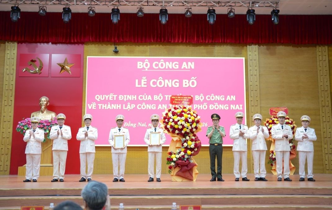 Công bố Quyết định thành lập Công an thành phố Đồng Nai