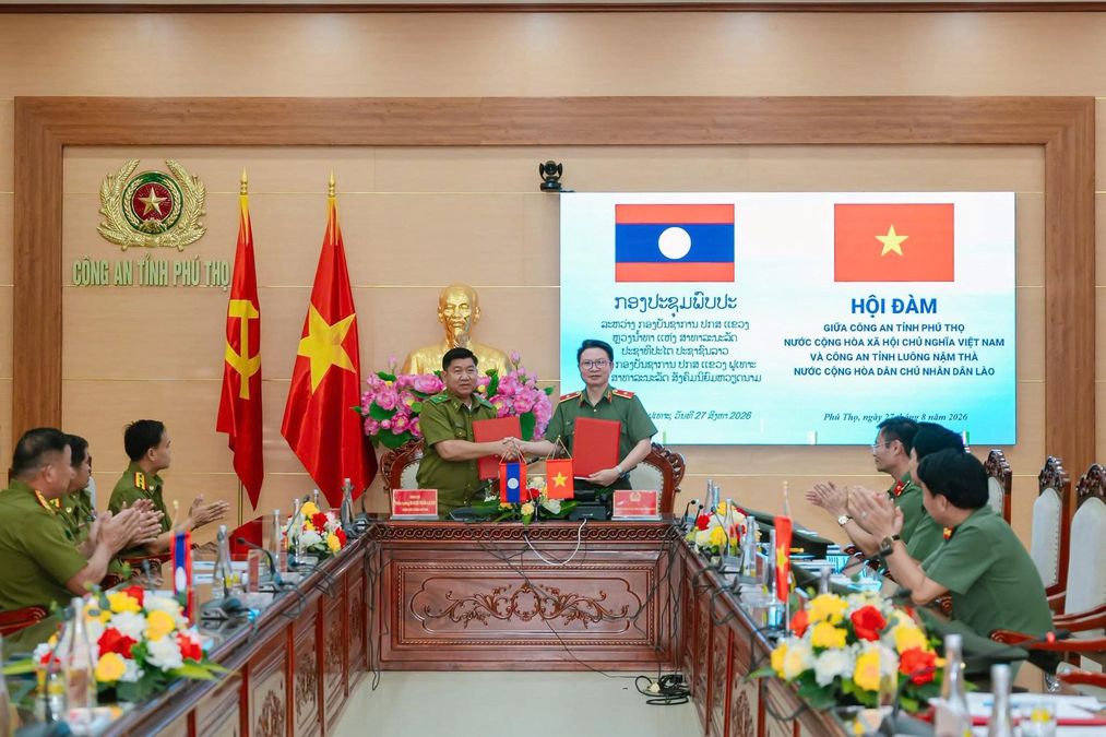 Thắt chặt quan hệ hữu nghị, hợp tác giữa Công an tỉnh Phú Thọ và Công an tỉnh Luông Nậm Thà