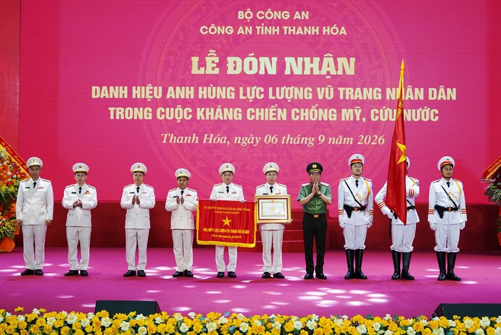 Công an tỉnh Thanh Hóa đón nhận danh hiệu Anh hùng lực lượng vũ trang nhân dân