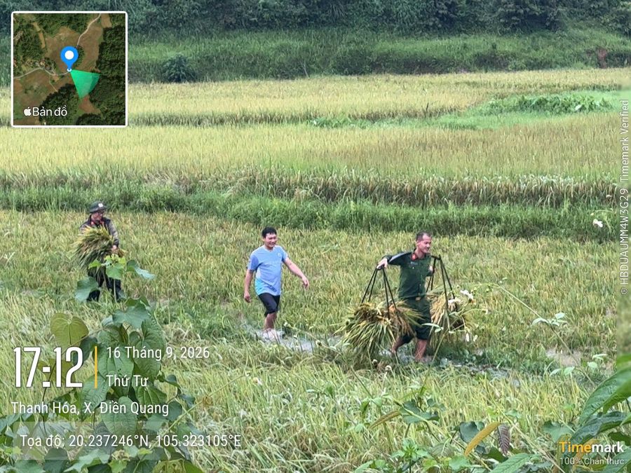 Công an Thanh Hóa khẩn trương hỗ trợ người dân ứng phó với mưa lũ