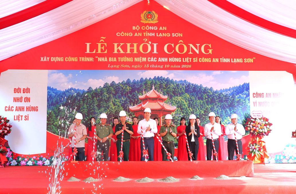Khởi công xây dựng công trình “Nhà bia tưởng niệm các Anh hùng liệt sĩ Công an tỉnh Lạng Sơn”