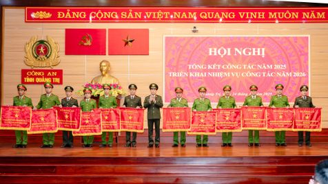 Công an tỉnh Quảng Trị tổng kết công tác năm 2025, triển khai nhiệm vụ công tác năm 2026