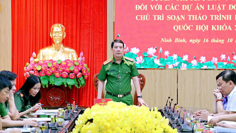 Ninh Bình lấy ý kiến góp ý đối với các dự án luật do Bộ Công an chủ trì soạn thảo 