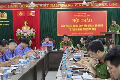 Công an tỉnh Bắc Ninh tổ chức Hội thảo lấy ý kiến đóng góp vào dự thảo Bộ luật Tố tụng hình sự (sửa đổi)