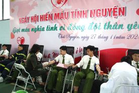 Hơn 1.000 cán bộ, chiến sĩ Công an tỉnh Thái Nguyên tham gia hiến máu tình nguyện
