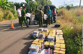 Truy bắt đối tượng sử dụng ô tô vận chuyển gần 500 kg pháo nổ