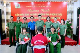 Công an tỉnh Ninh Bình hiến máu tình nguyện “Giọt máu nghĩa tình vì đồng đội thân yêu” năm 2026