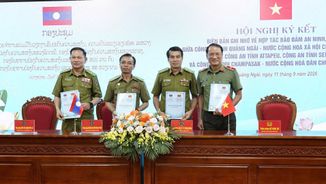 Công an tỉnh Quảng Ngãi tăng cường hợp tác bảo đảm an ninh, trật tự với Công an các tỉnh của Lào và Campuchia