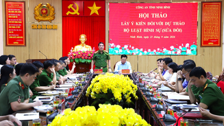 Ninh Bình tổ chức Hội thảo lấy ý kiến đối với dự thảo Bộ luật Hình sự (sửa đổi) năm 2026