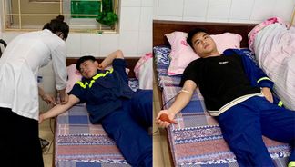 02 chiến sĩ Công an tỉnh Sơn La kịp thời hiến máu cứu bệnh nhân qua cơn nguy kịch