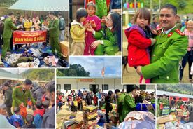 Hơi ấm vùng cao: Khi sắc phục Công an hòa cùng sắc Xuân 