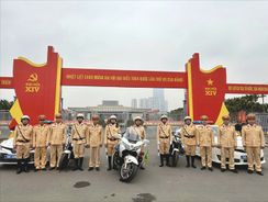 Cảnh sát giao thông Thái Nguyên tăng cường bảo đảm trật tự, an toàn giao thông phục vụ Đại hội Đảng lần thứ XIV